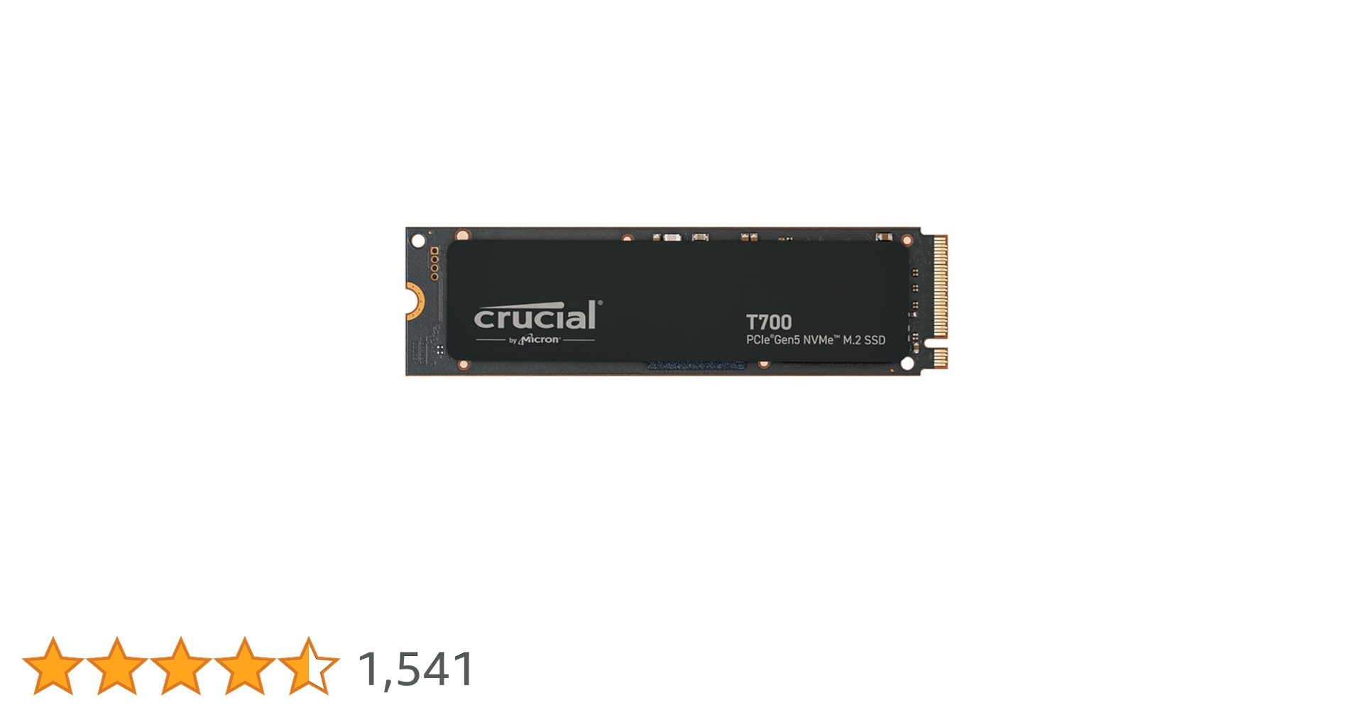 内蔵型SSD Crucial T700 1TB Gen5 NVMe M.2 SSD Crucial T700 1TB Gen5 NVMe M.2 SSD - Up to 11,700 MB/s